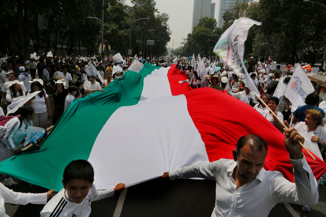 Tens of thousands march against same-sex marriage in Mexico