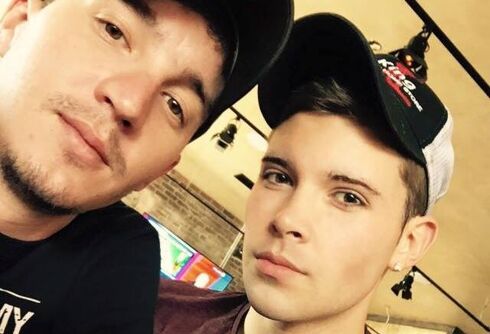 Gay couple facing death threats after video at Trump rally goes viral