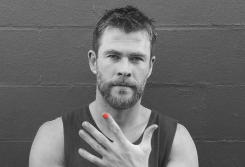 Why is Chris Hemsworth asking male celebrities to paint their nails?