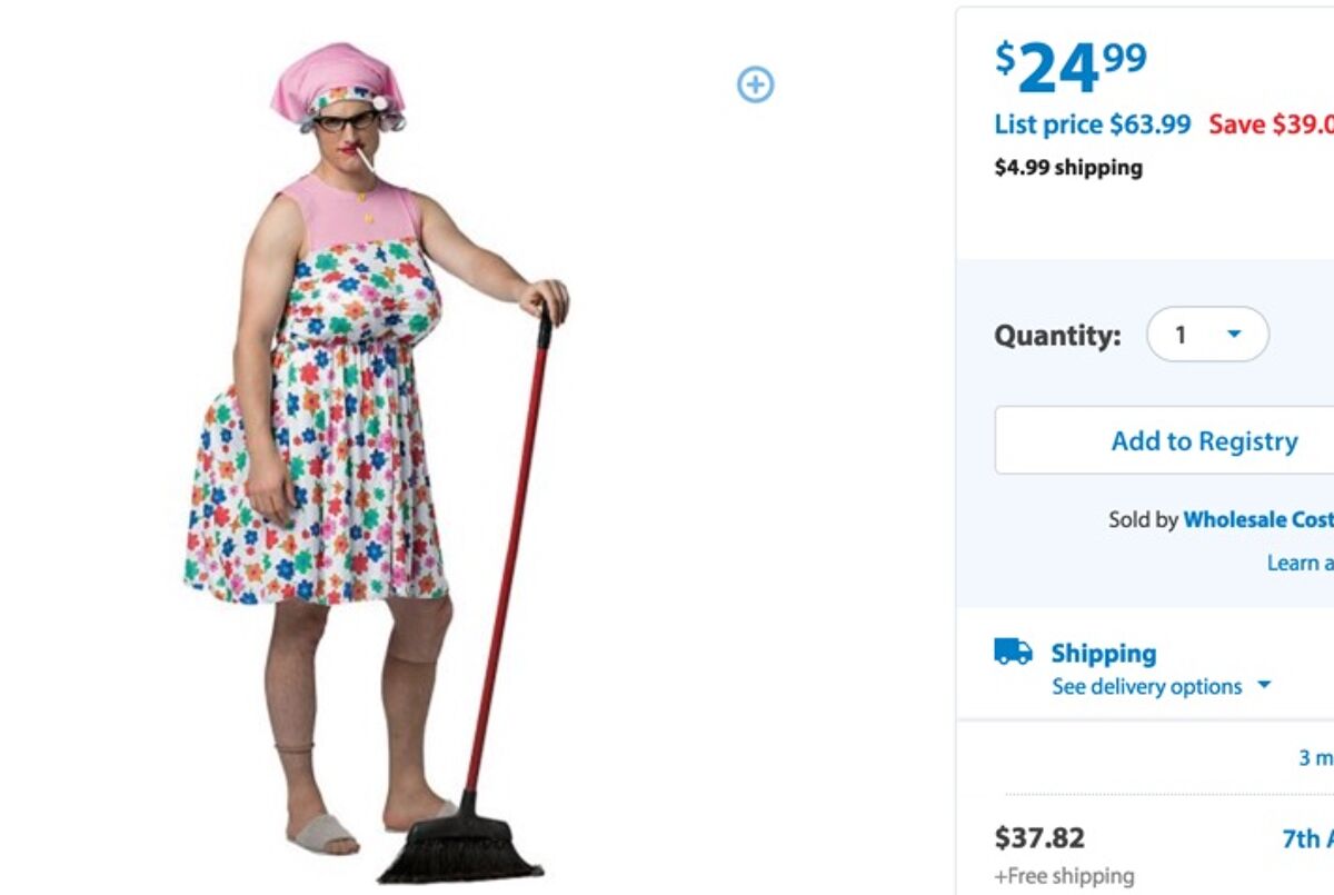 Updated Walmart Yanks Tranny Granny Halloween Costume From Website