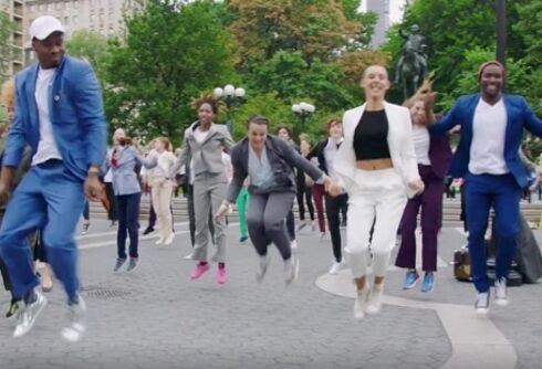 The #PantsuitPower flashmob for Hillary Clinton is exactly what you need today