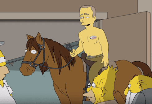 The Simpsons take on Vladimir Putin’s love for Donald Trump