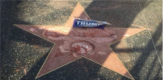 Donald Trump&#8217;s Hollywood Walk of Fame star demolished by guy with a pickaxe