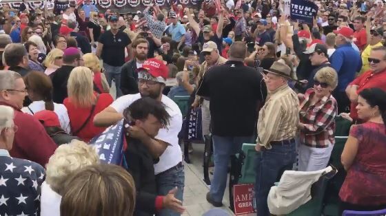 trump rally violence