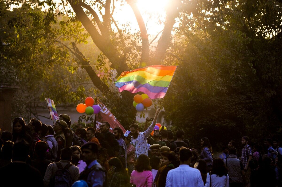 Hundreds March In India To Demand LGBT Rights LGBTQ Nation   New Delhi Pride Parade India 