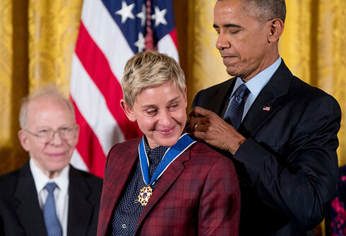 Obama awards Ellen DeGeneres medal of freedom even though she did this