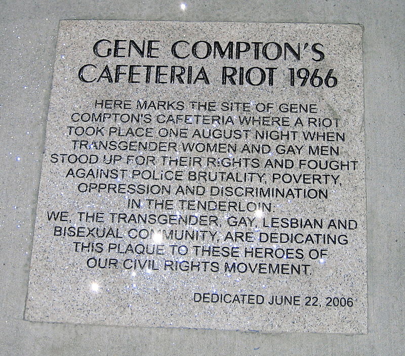 Compton's Cafeteria Riot Commemoration 40th Anniversary Historical Marker.