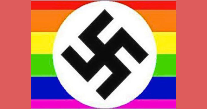 new gay flag swastika