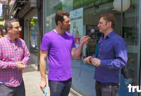 Billy on the Street proves gay men don’t care about John Oliver