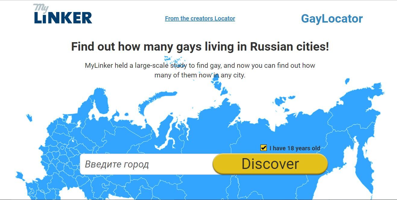 Russian website warns travelers how many gays are in any given city