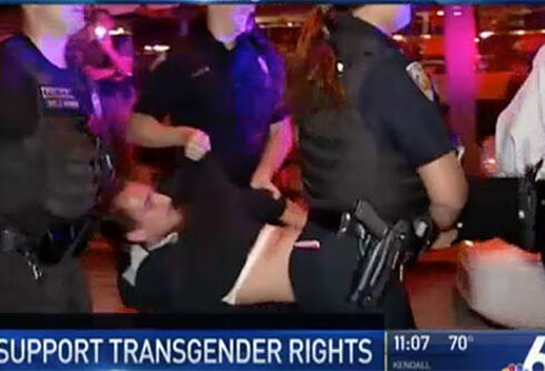 Police caught on tape tasing & arresting marcher at transgender rights protest