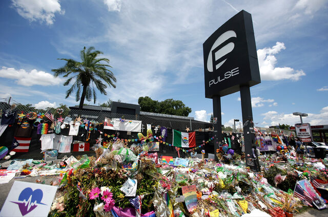 Pulse nightclub in Orlando, Florida on the one month anniversary of the shooting.
