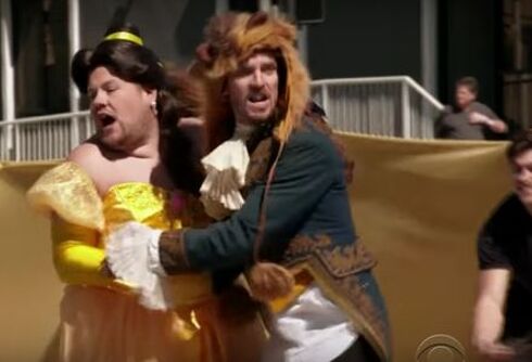 James Corden is Belle in hilarious crosswalk production of ‘Beauty and the Beast’