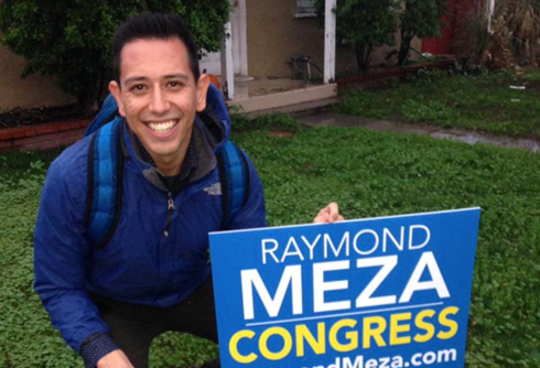 If elected, Raymond Meza would be the first openly gay Latino congressman