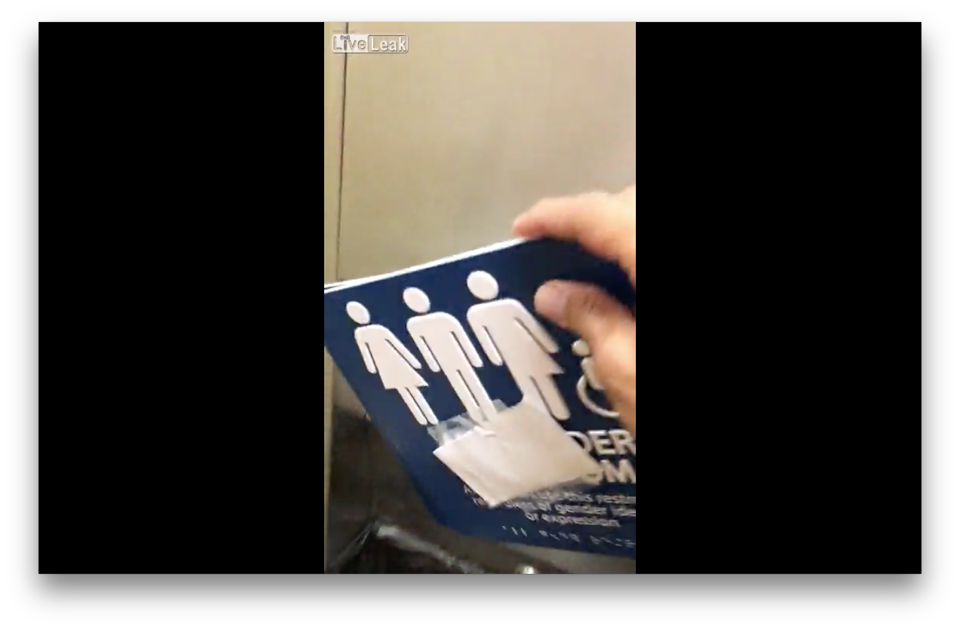 Watch: &#8216;Patriotic miscreant&#8217; tears down gender neutral bathroom signs