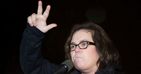 Rosie O&#8217;Donnell talks up crowd of &#8216;1.8 million people&#8217; at her anti-Trump protest