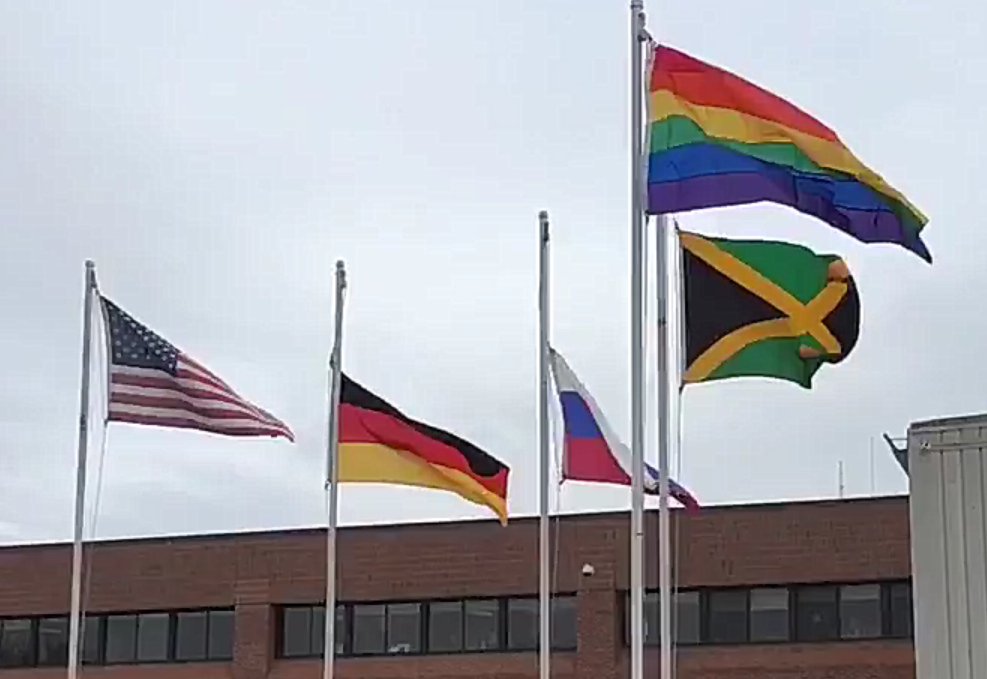 High school takes down rainbow flag after trans student complains