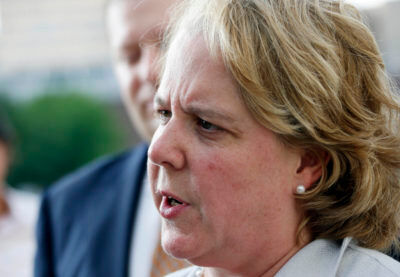 Roberta Kaplan, a New York based attorney, representing Campaign for Southern Equality and a lesbian couple, speaks with reporters following a day of testimony at the federal courthouse in Jackson, Miss., Thursday, June 23, 2016,. Kaplan and others are challenging HB 1523 on the grounds that it violates the principle of separation of church and state contained in the First Amendment to the U.S. Constitution. The plaintiffs, which include Mississippi ministers, community leaders, civic activists and a Hattiesburg church, are asking the federal court to issue an injunction blocking the bill from taking effect July 1.