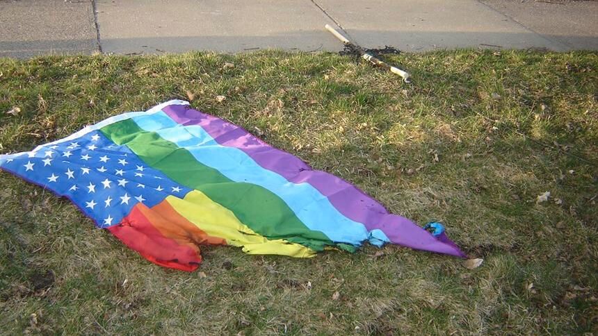 Someone in a small Wisconsin town is stealing &#038; burning pride flags