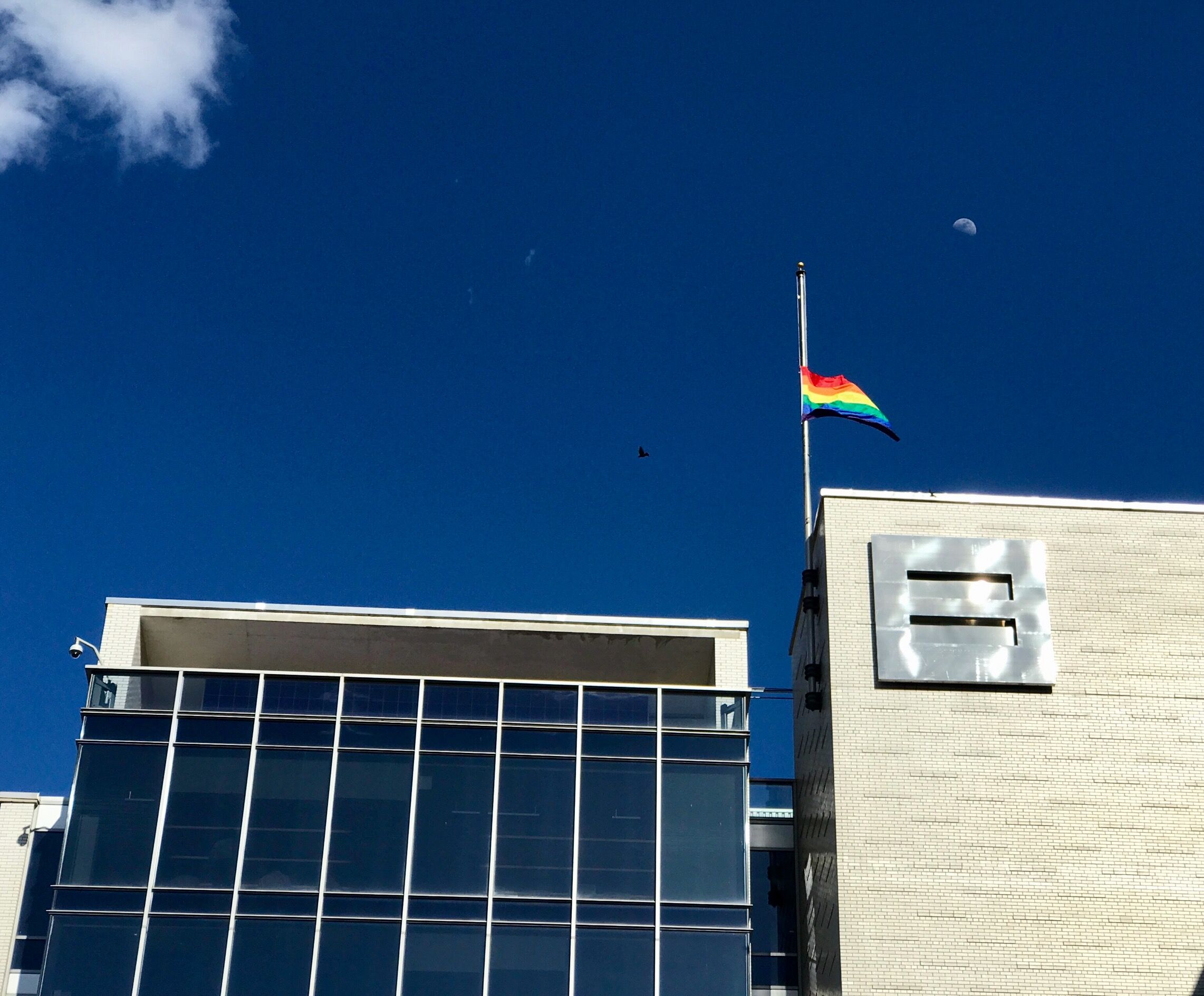 Human Rights Campaign flies rainbow flag at half-staff to honor Gilbert Baker