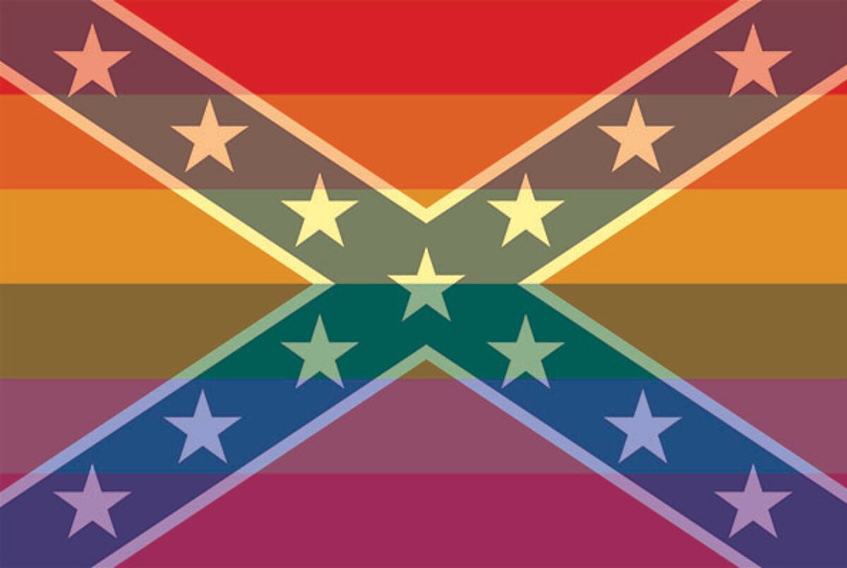 rainbow confederate flag