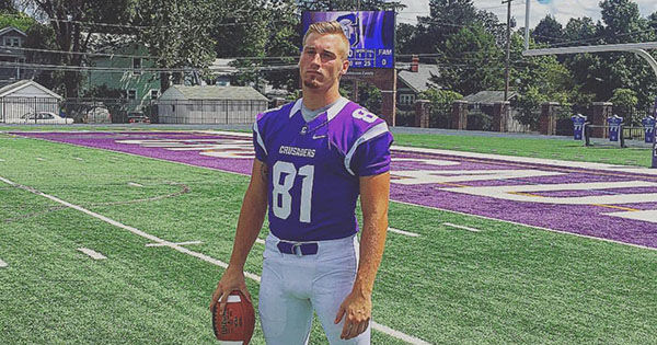 This football player scored immediate acceptance when he came out in high school