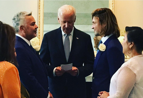 Joe Biden presides over wedding of gay staffer