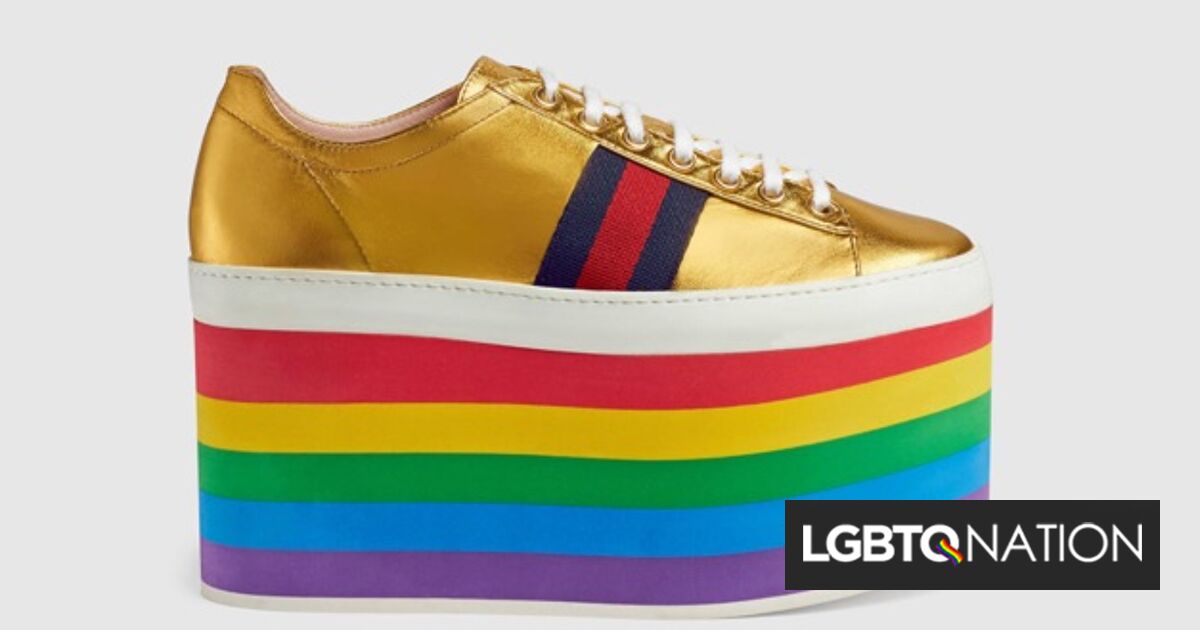 Gucci's new pride-themed sneakers are every fashion queen's dream come true  - LGBTQ Nation