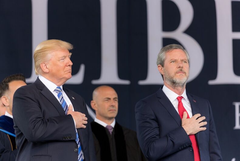 President Donald Trump attends the Liberty University Commencement Ceremony President Donald Trump attends the Liberty University Commencement Ceremony and delivers remarks Saturday, May 13, 2017, Lynchburg, Virginia.