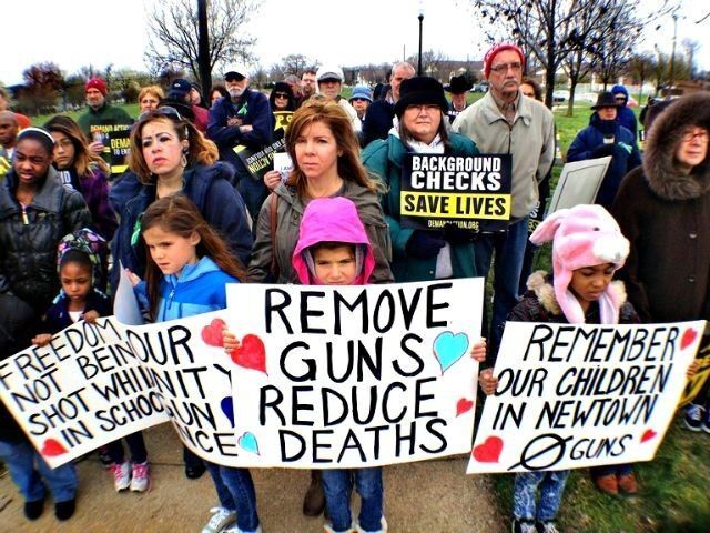 Newtown shooting gun control protest