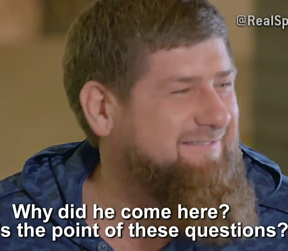 Chechen dictator laughs when asked about anti-gay violence