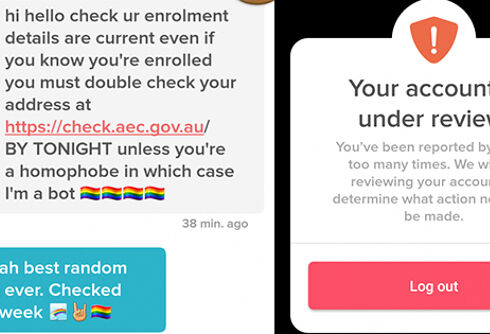 Tinder suspends woman’s account for encouraging matches to support marriage equality