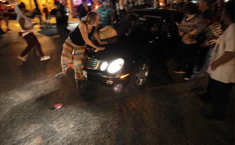 Car plows through trans lives matter vigil for woman killed by police