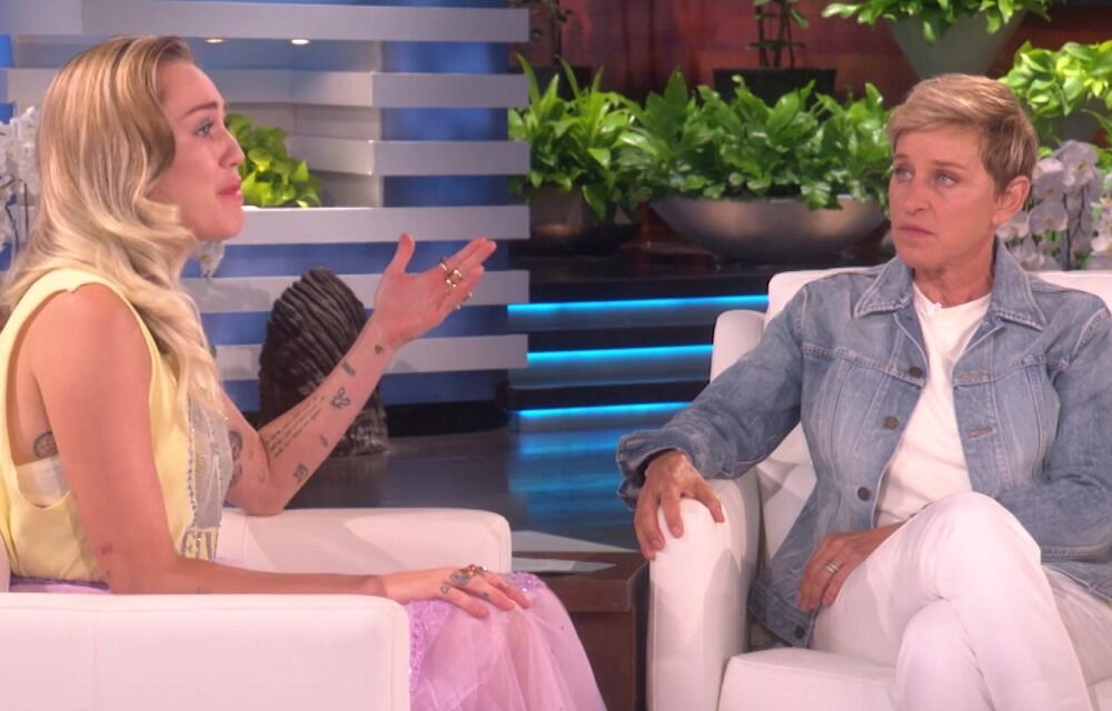 Miley Cyrus got emotional on 'Ellen' LGBTQ Nation