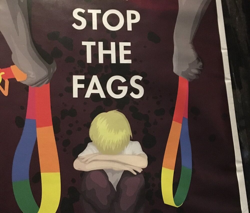 Homophobes distribute ‘Stop the f**s’ flyers as hate speech runs rampant