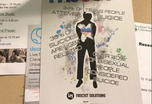 Someone put up posters on a college campus telling LGBT students to kill themselves