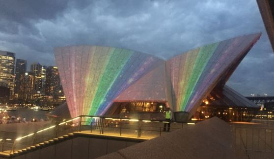 The Sydney Opera House became a rainbow for the launch of Gay &#038; Lesbian Mardi Gras