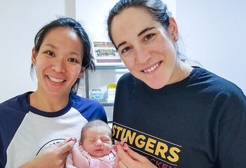 The former captains of the U.S. & Canadian women’s hockey teams have an adorable baby