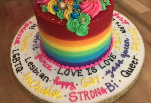 A man asked a bakery to make him the gayest cake possible & the results are magical