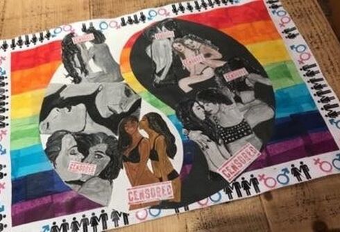 A school slapped ‘censored’ stickers all over a student’s lesbian art