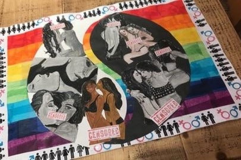 A school slapped &#8216;censored&#8217; stickers all over a student&#8217;s lesbian art