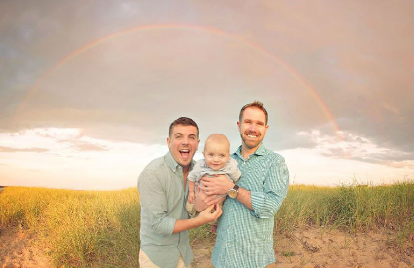 Gay couple announces they’re having triplets with an adorable reveal