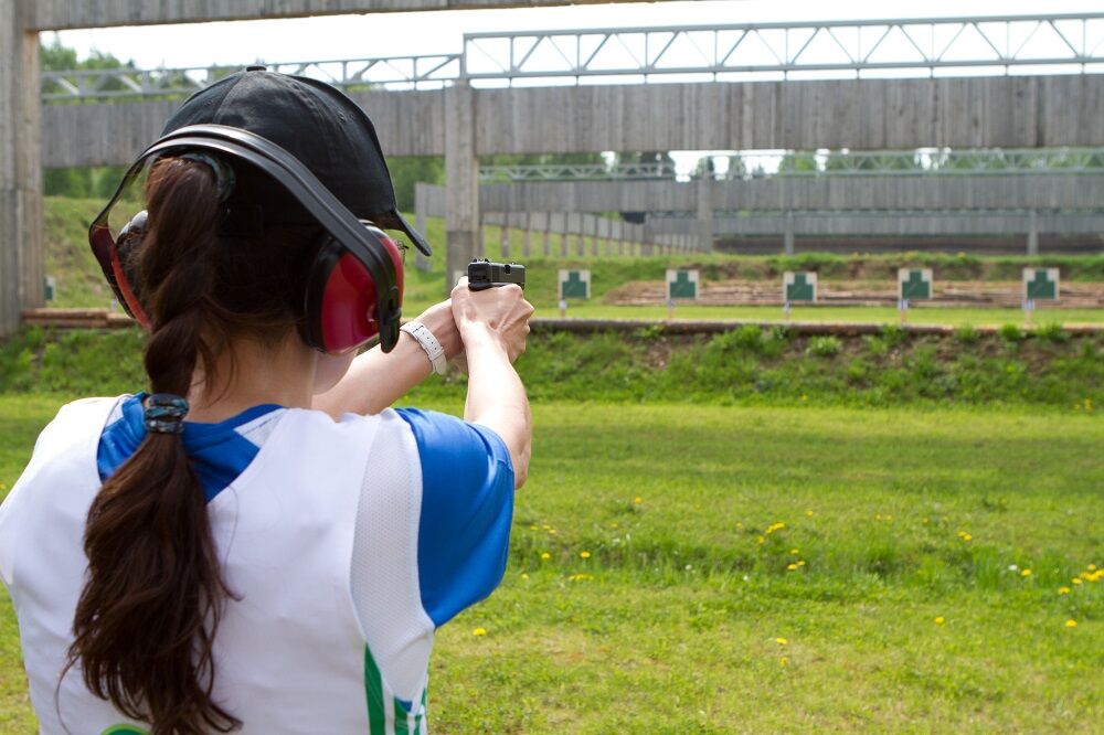 a person at a shooting range