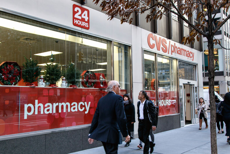 A CVS pharmacy store front