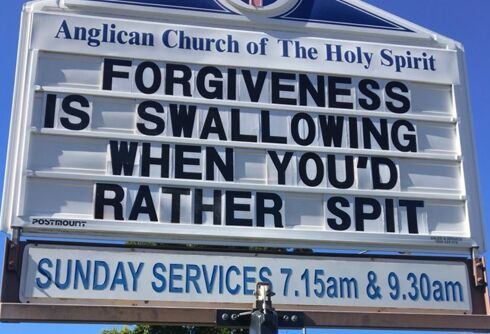 This church put up a message that brought the congregation to its knees