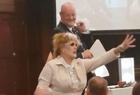 Watch this drag queen interrupt a wedding when the priest asks if anyone objects