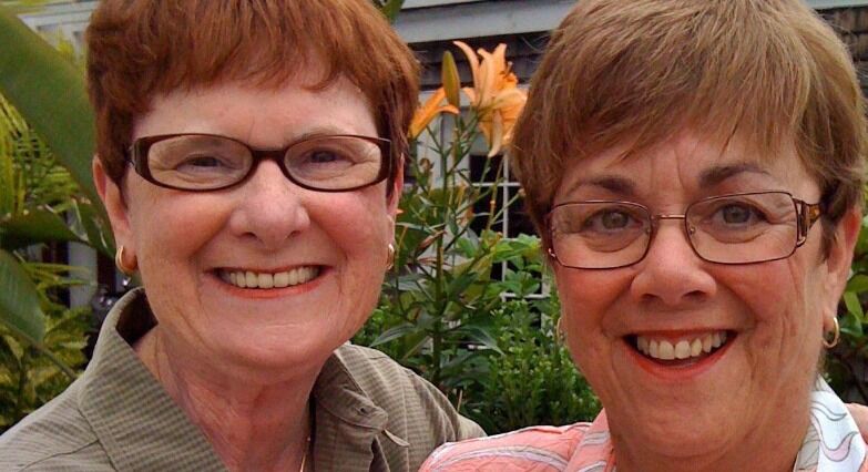 Mary Walsh and Bev Nance at their 2009 wedding in Provincetown, Massachusetts.