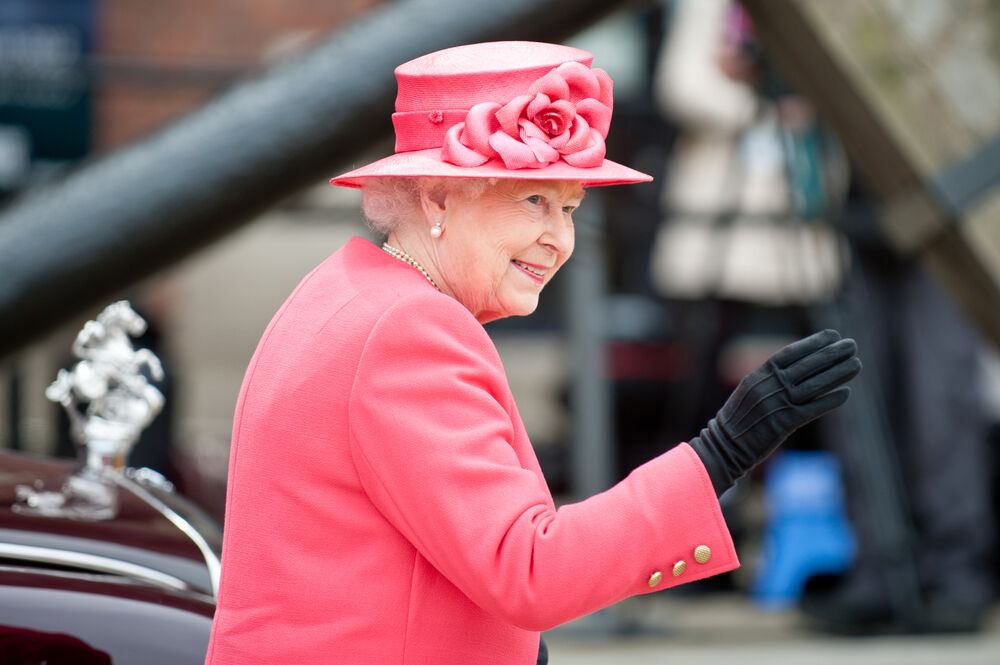 MAY 17 2012: Her Royal Highness Queen Elizabeth II visits Liverpool Albert Dock during her Diamond Jubilee tour of Great Britain, Liverpool, England.