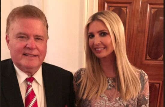 Far right megachuch pastor Jim Garlow poses with Ivanka Trump at a gathering of hate group leaders at the White House.