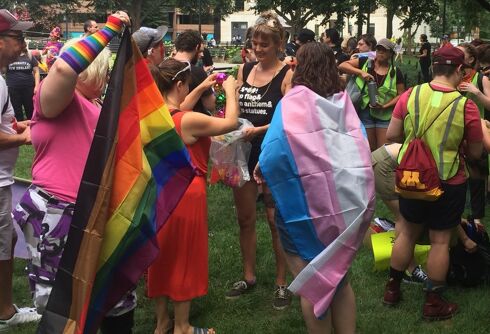 LGBTQ people danced while yesterday’s white supremacist rally in DC fizzled